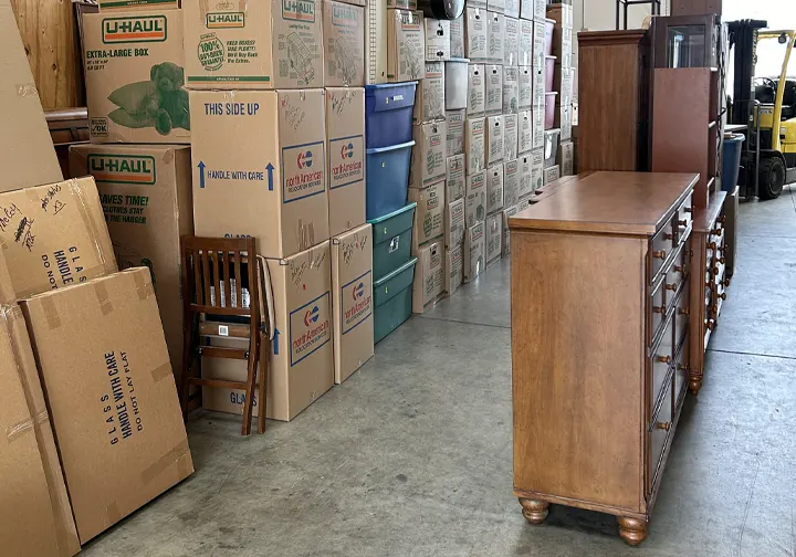 inside Bernd Moving & Storage's storage